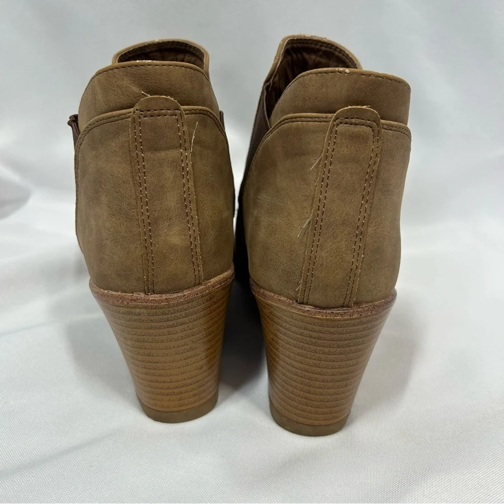 Vintage 93 | Heeled Wedge Ankle Booties Brown Women's Size 9